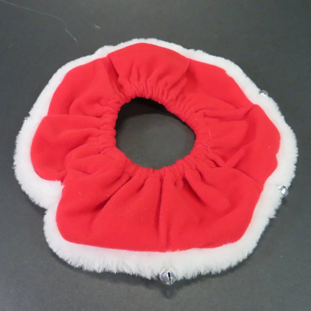 Christmas holiday neck collar for a dog or cat with 5 bells (not loud) Scrunchie